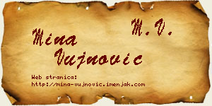 Mina Vujnović vizit kartica
